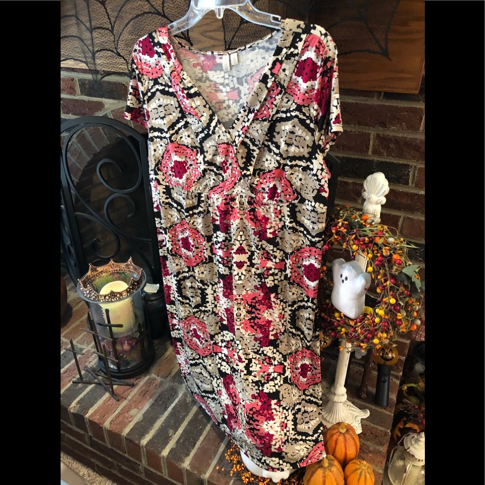 NWOT-Madison dress with pleated neckline.